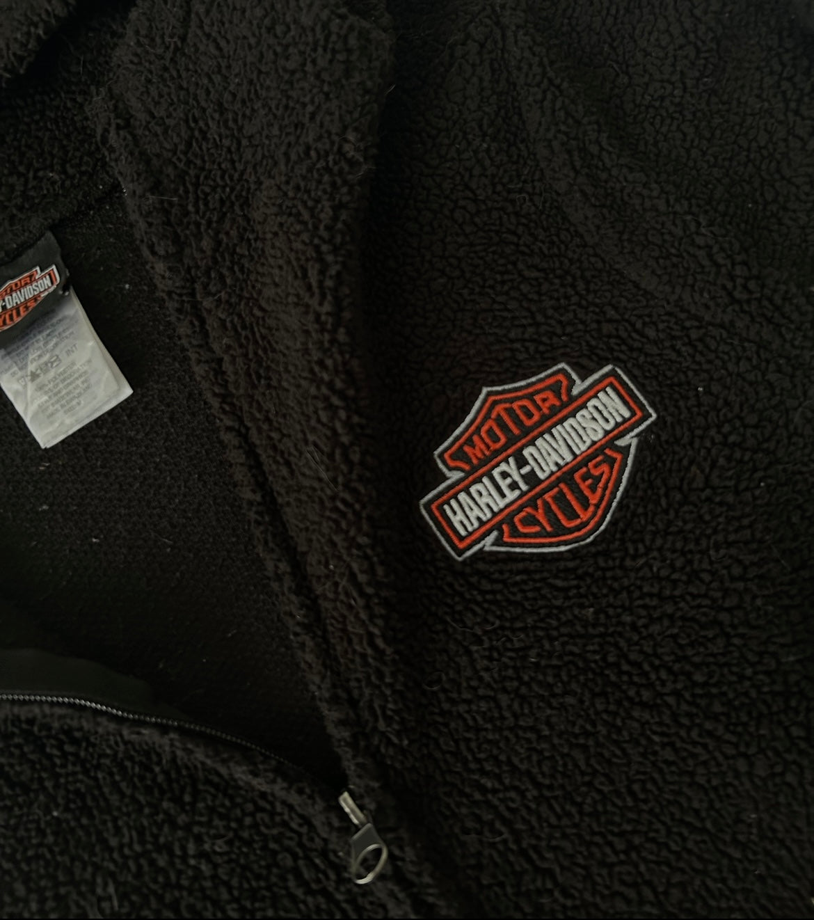 Vintage HARLEY DAVIDSON Fuzzy Fleece Jacket