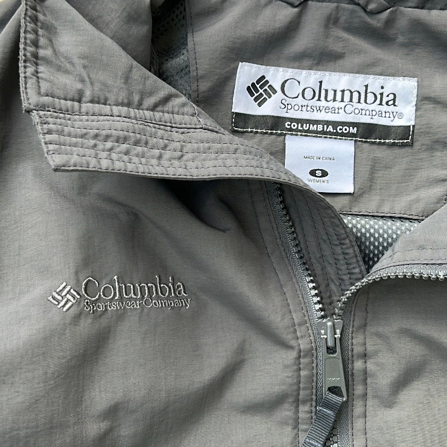 Columbia Grey Bomber Fit Full Zip Jacket