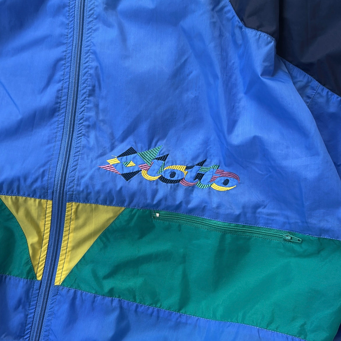 90s Lotto Multicoloured Windbreaker Adjustable Jacket