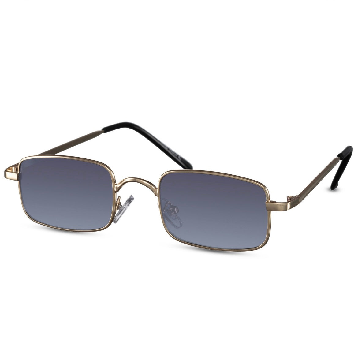 The Drew – Square Blue x Metallic Retro Sunglasses