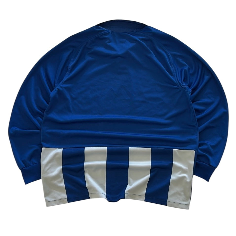 Umbro Blue & White Long Sleeve Sport Shirt