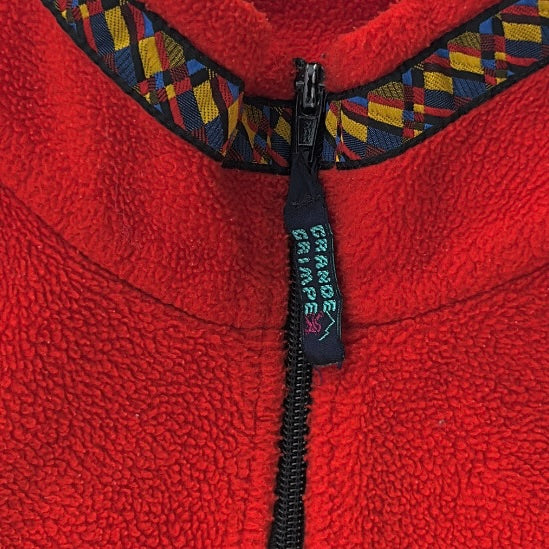 Vintage Grande Crimpe Red 1/4 Zip Retro Fleece