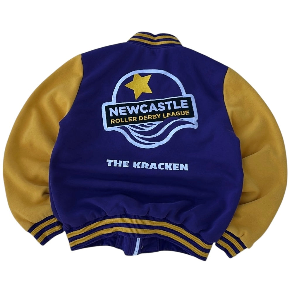 varsity/letterman jacket«Newcastle Roller Derby League – The Kracken»