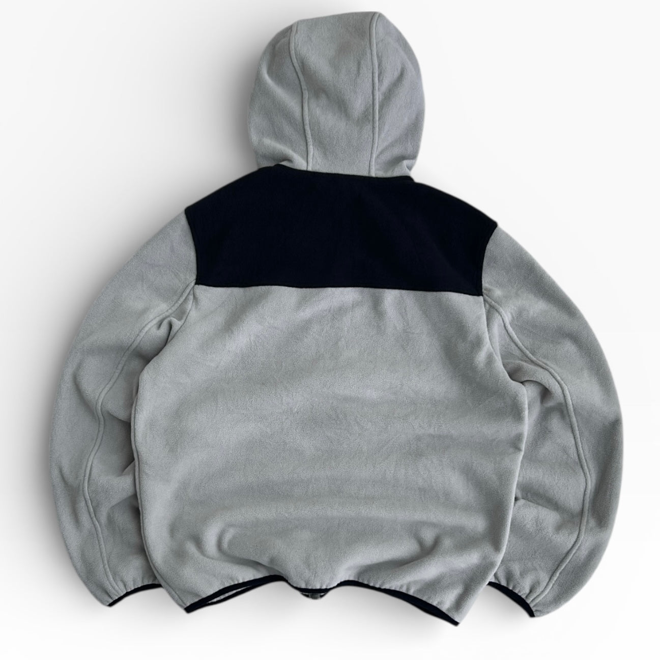 Tommy Hilfiger Beige x Navy Hooded Fleece Full Zip Jacket