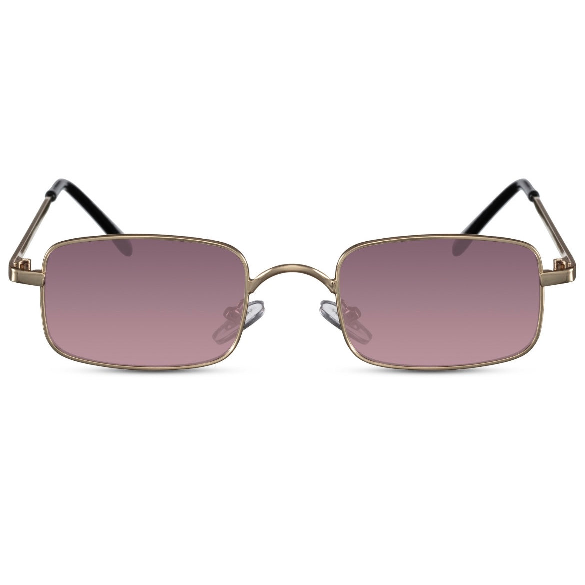 The Drew – Square Pink x Metallic Retro Sunglasses
