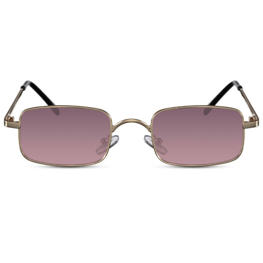 The Drew – Square Pink x Metallic Retro Sunglasses