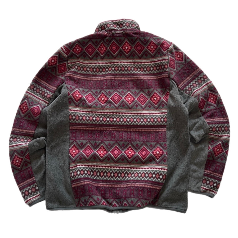 Vintage Crazy Pattern Fleece Jacket