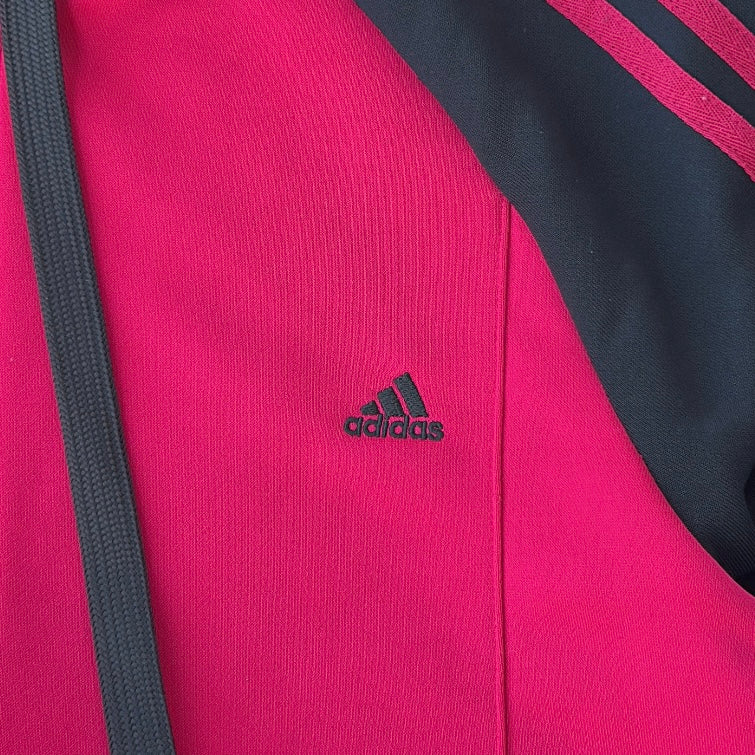Adidas Vintage Hooded Hot Pink Zip-Up Jacket