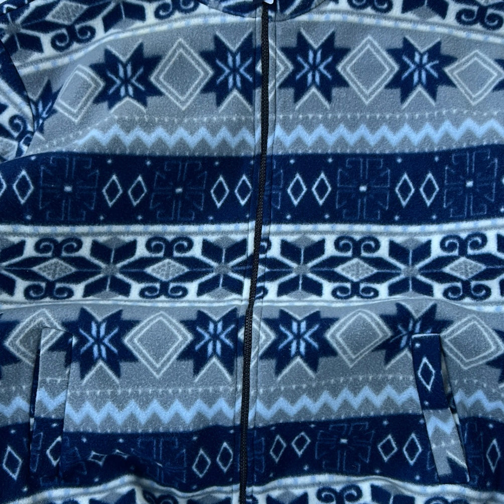 Vintage patterned Full Zip Fleece Jacket