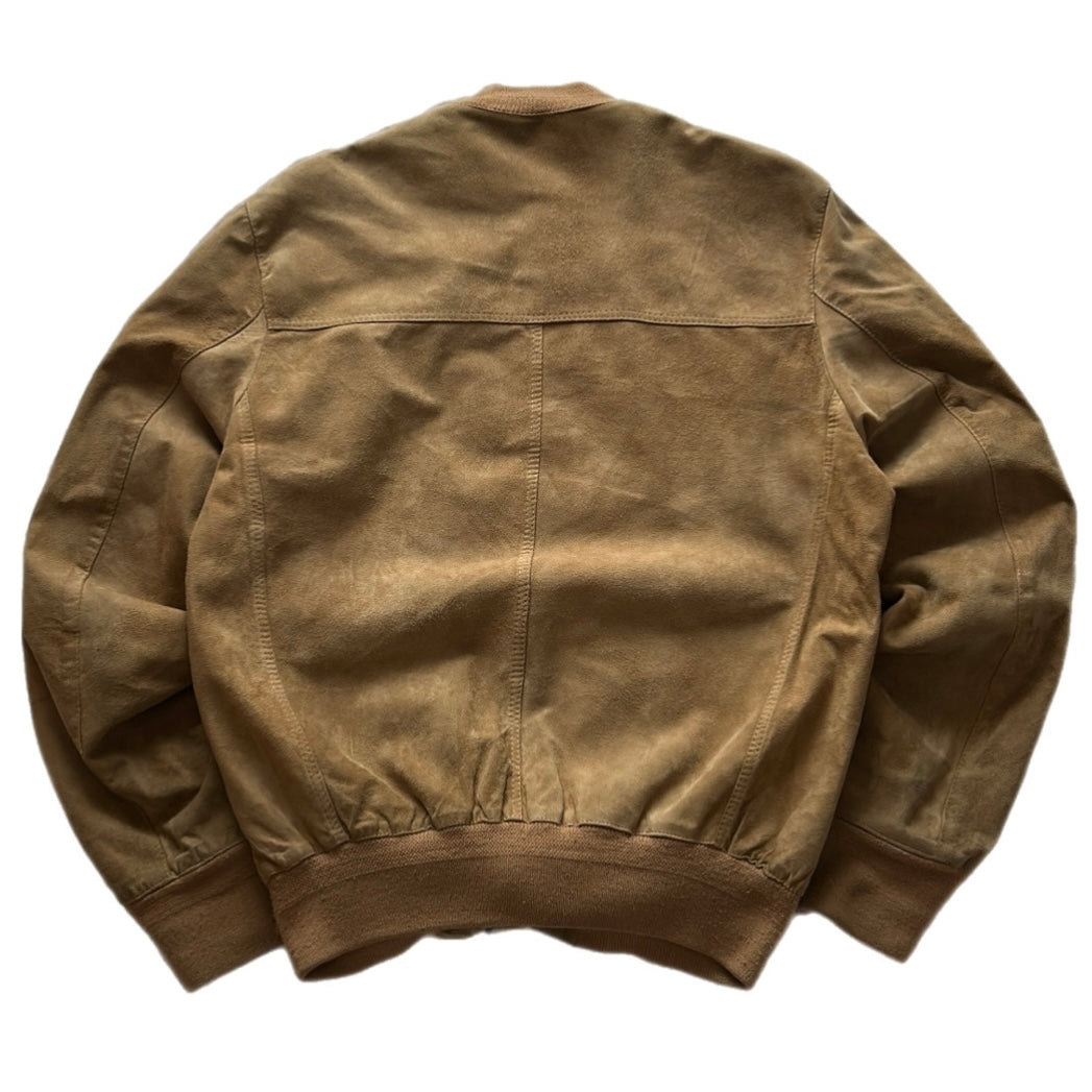 Bomber Suede Button Jacket