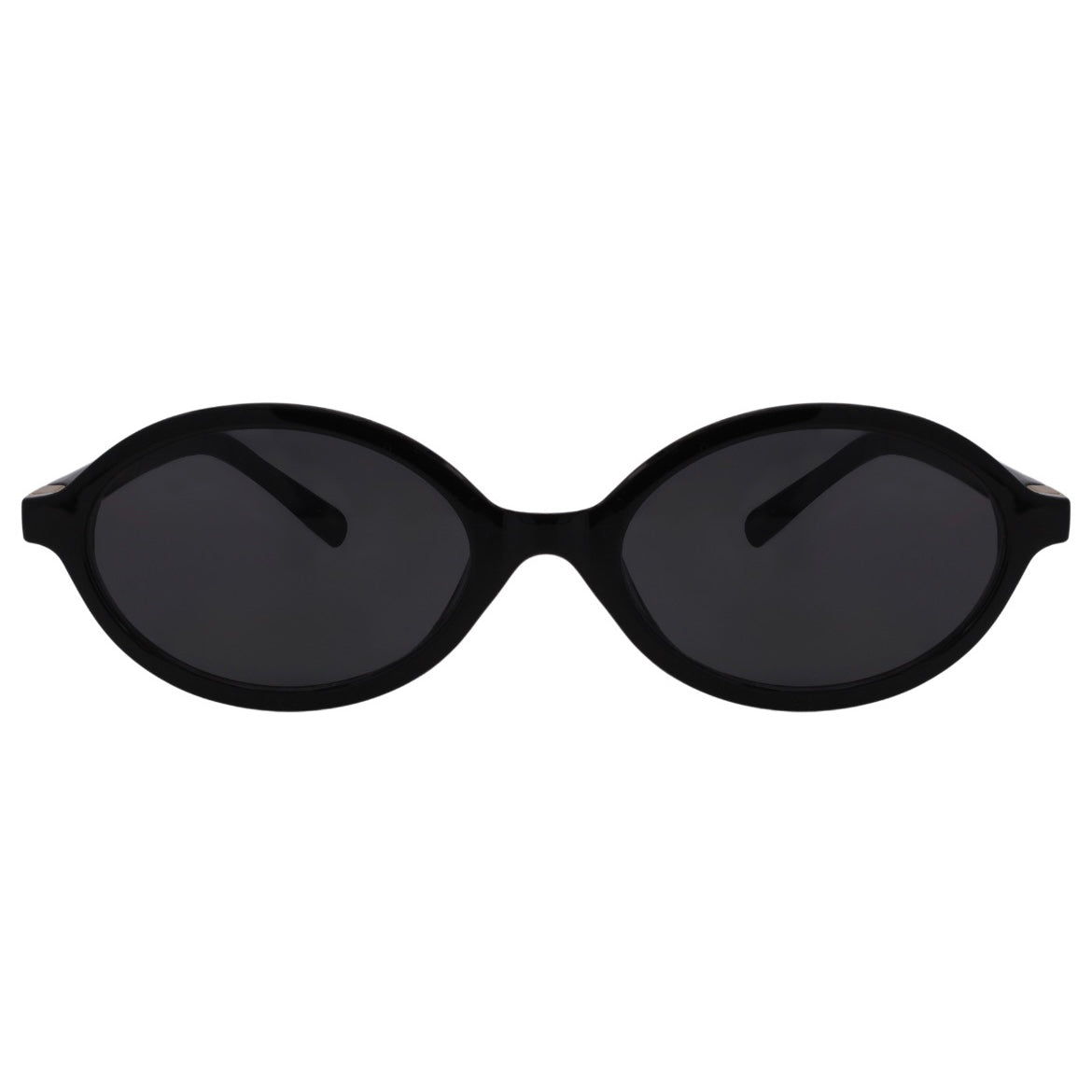 The Audrey Black 90s Oval Sunglasses