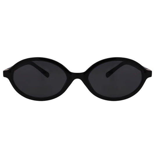 The Audrey Black 90s Oval Sunglasses