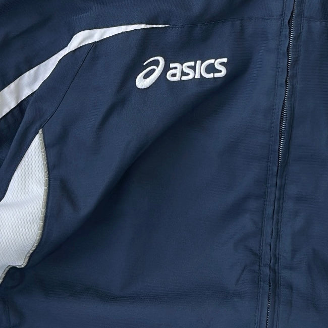 Asics Navy x White Full Zip AdjustableTrack Jacket