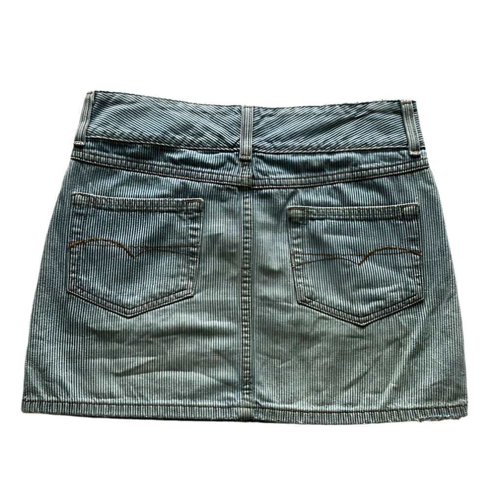 American Eagle Thinly stripped denim mini skirt