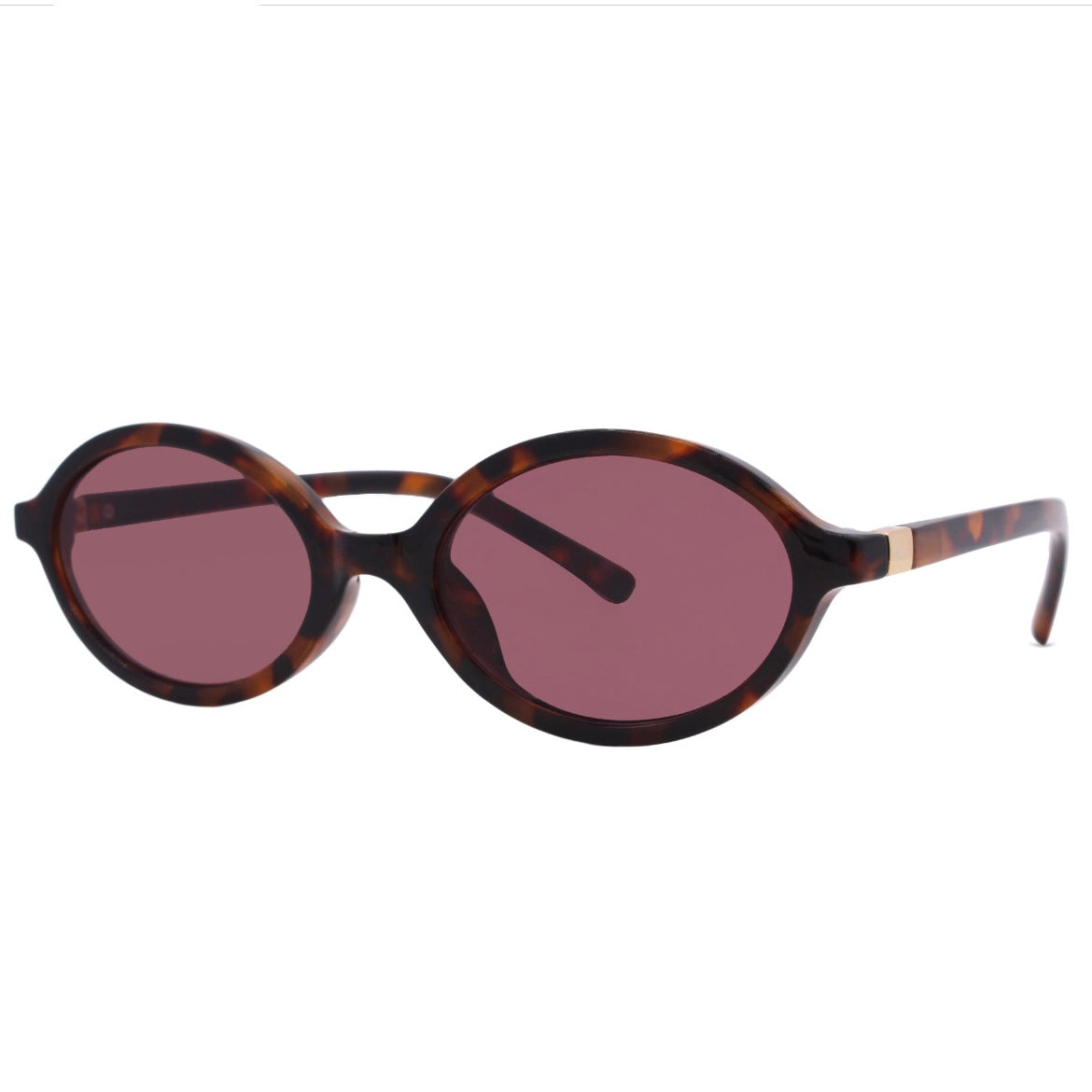 The Audrey – Pink x Tortoiseshell Oval Sunglasses