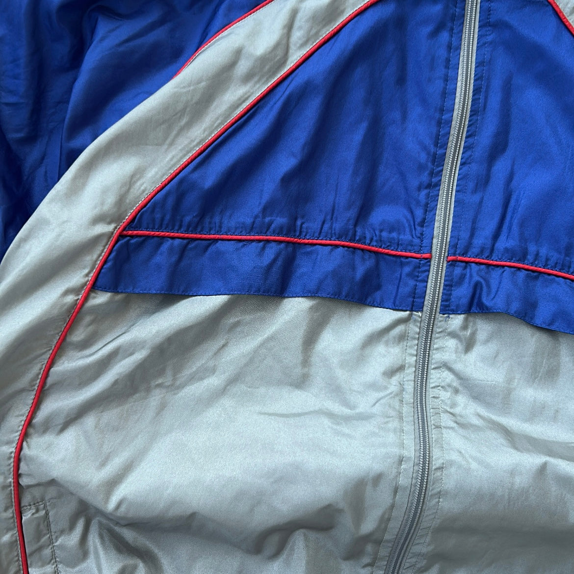 90s Shell Blue x Grey Zip-Up Jacket