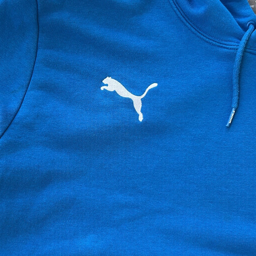 Puma Blue Embroidery Logo Hoodie