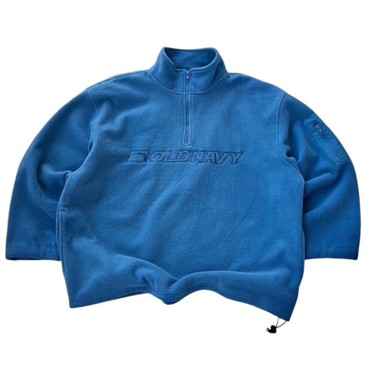 Old Navy Baby Blue 1/4 Zip Adjustable Fleece