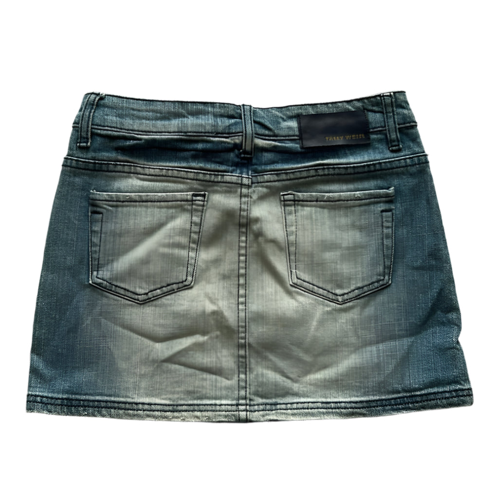 tally waijle denim with trucks mini skirt