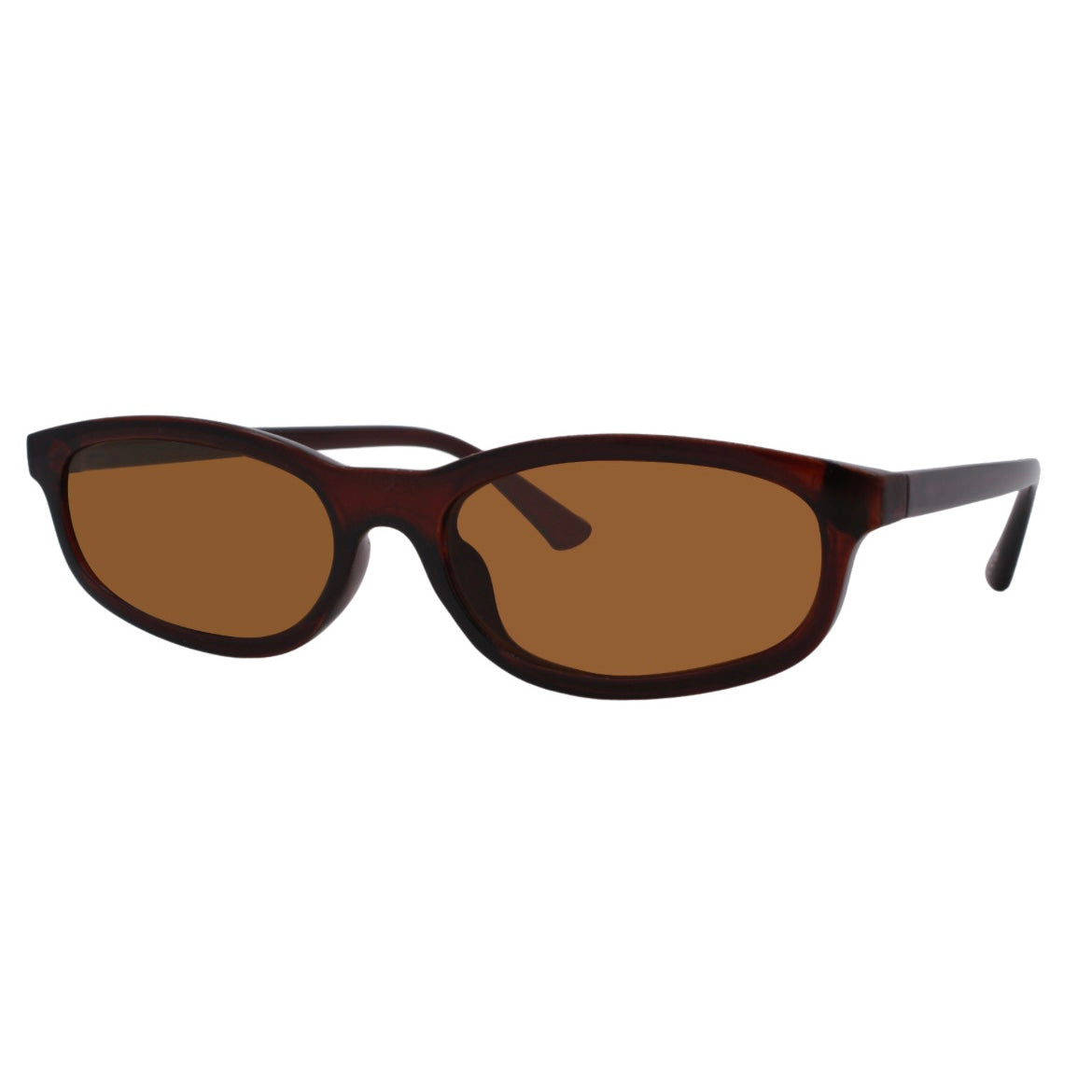 Brown 90s Oval Sunglasses