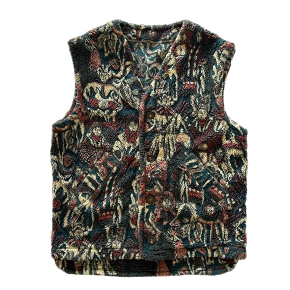Vintage Fuzzy Buttop Vest