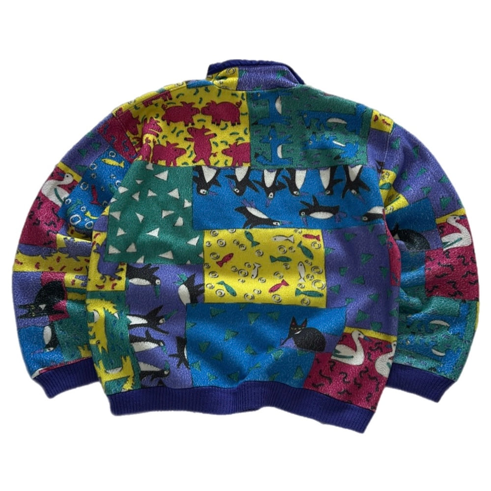 Vintage 1/4 Graphic Zip Fleece