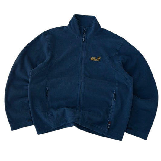Jack Wholfskin Vintage Adjustable Blu&Yellow Fleece Jacket