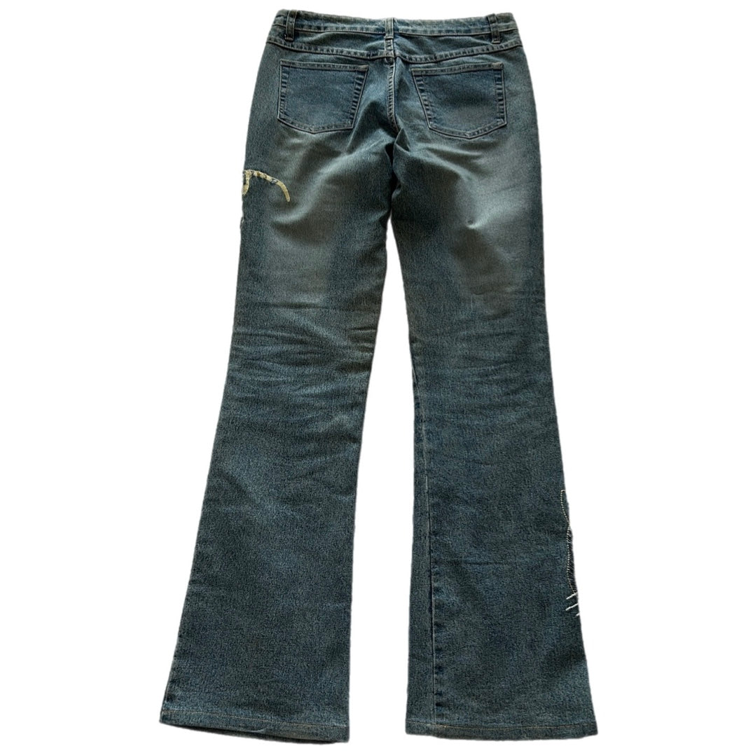 2000s Beaded Cabana Jeans