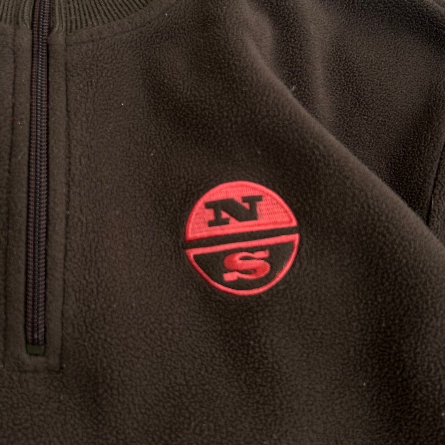North Sails 1/4 Zip Brown x rust red Fleece