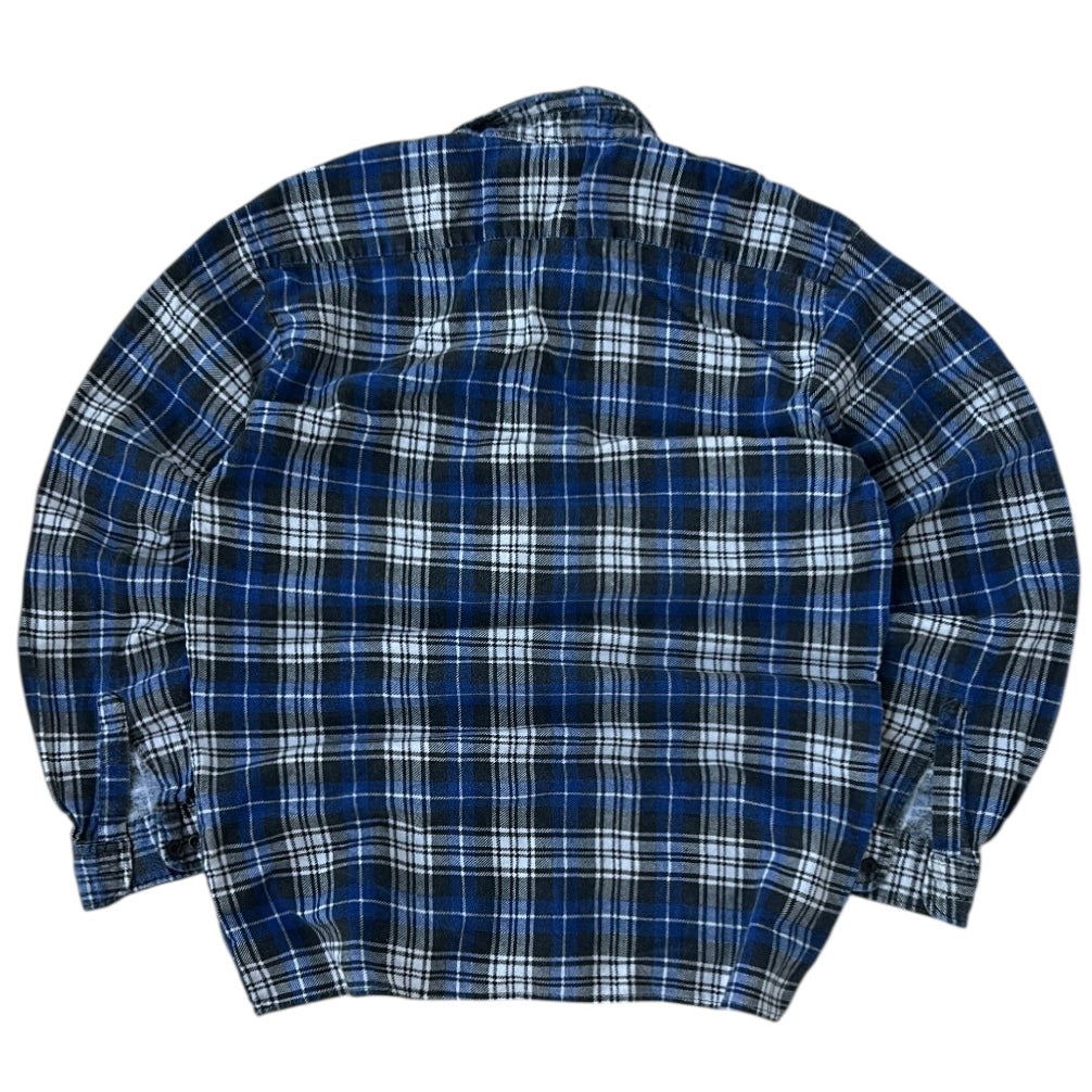 Vintage Blue & White Flannel OverShirt