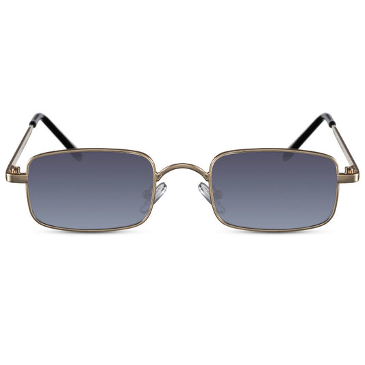 The Drew – Square Blue x Metallic Retro Sunglasses