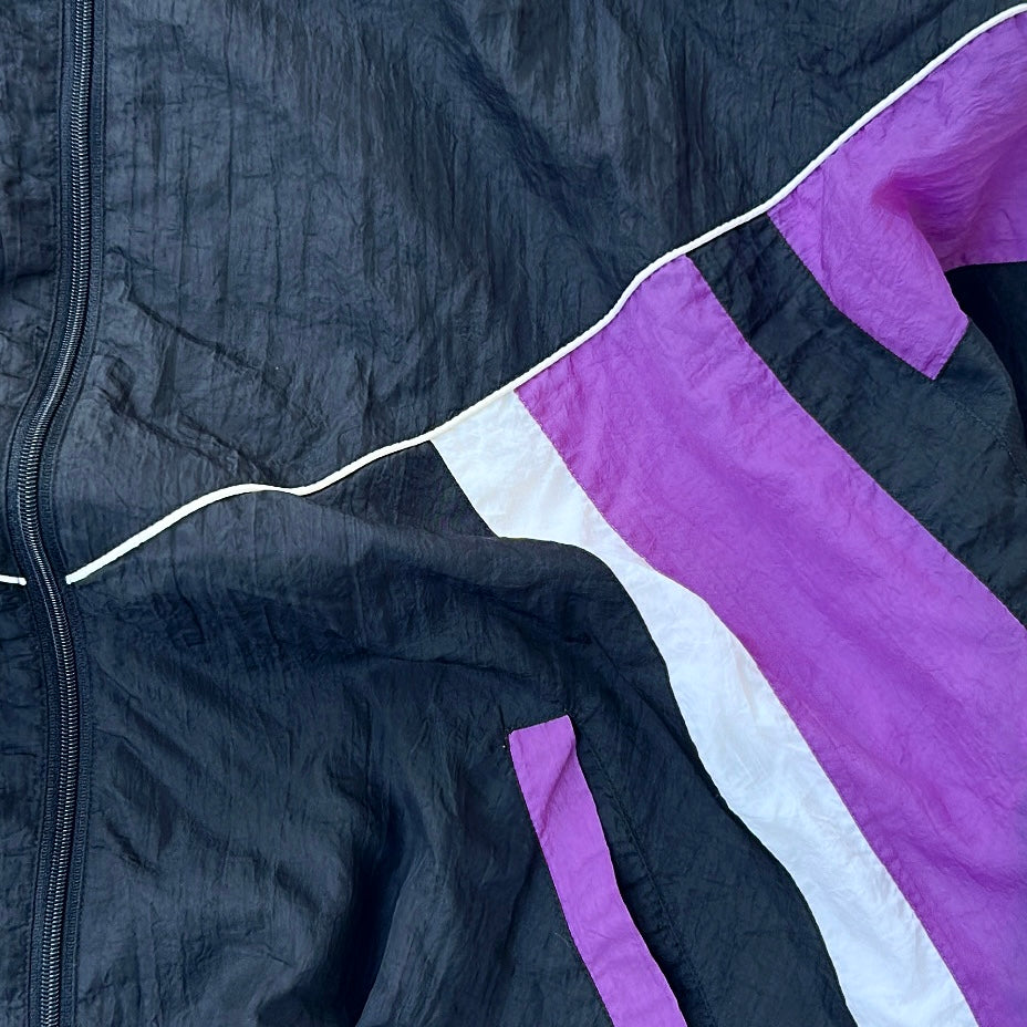 90s Multicoloured Full Zip Shell  Jacket