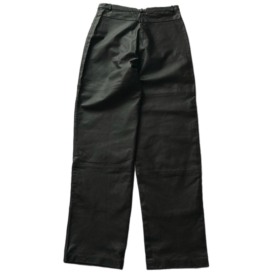 High Waisted front pockets Leather pants