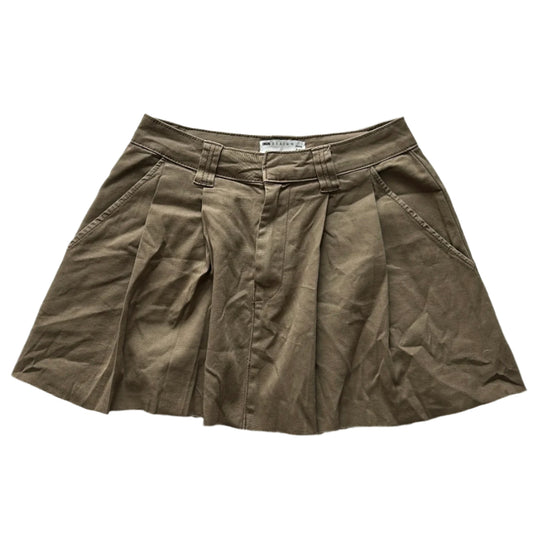 ASOS Design moca brown denim mini skirt