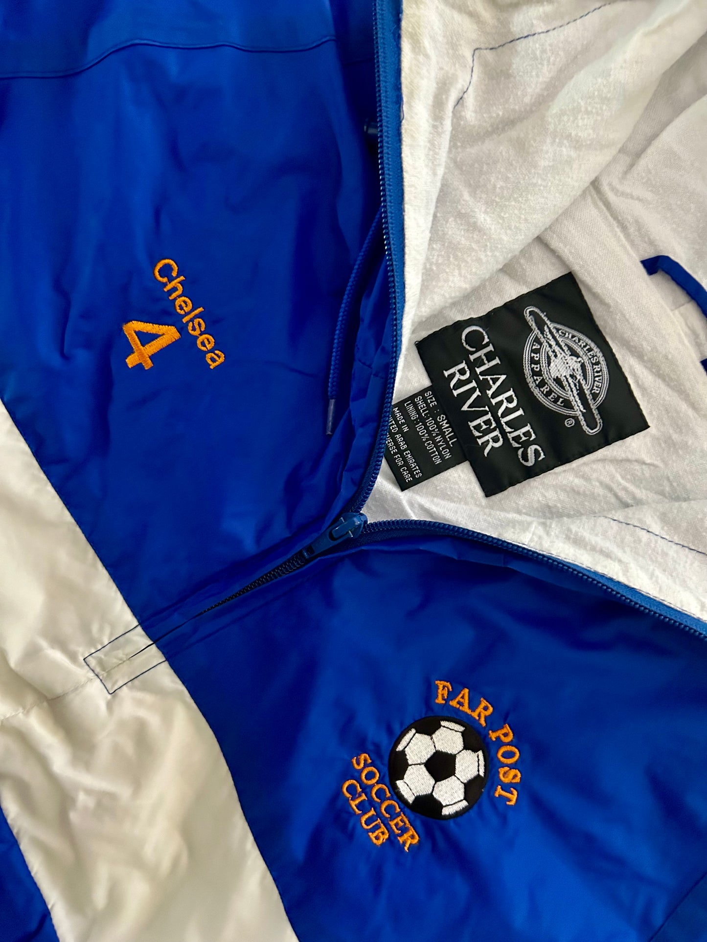 Vintage Soccer Club 1/4 Zip Windbreaker.