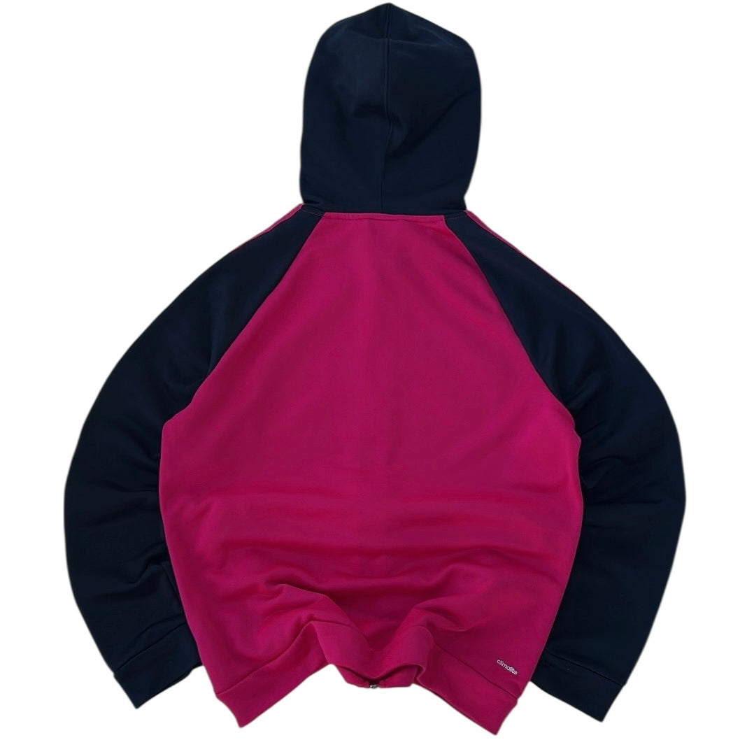 Adidas Vintage Hooded Hot Pink Zip-Up Jacket