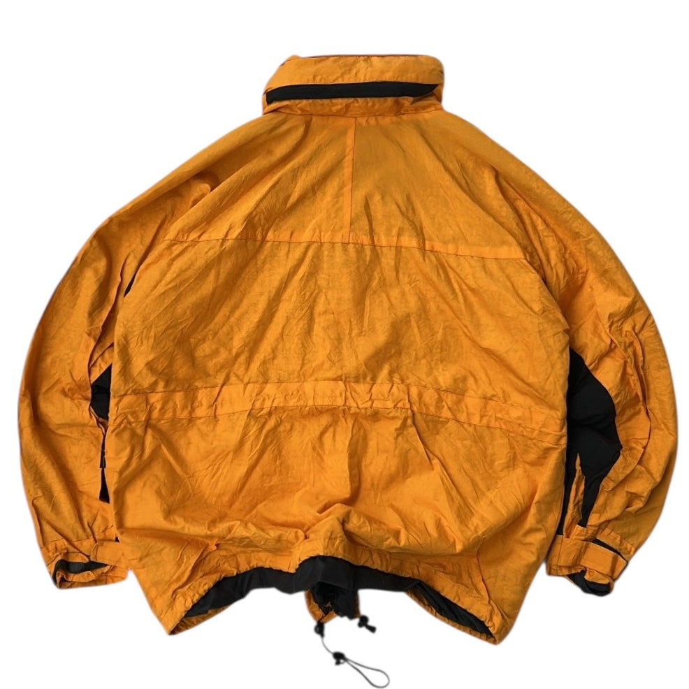 the North Face Goretex DUPE orange x Black Adjustable Jacket With Hidden Hoodie