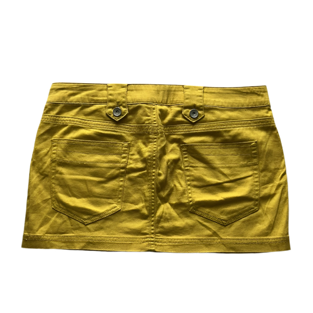 Yellow Beneton 2000s mini skirt