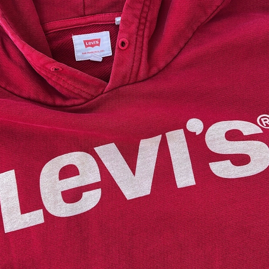 Vintage Red Levis Logo Hoodie