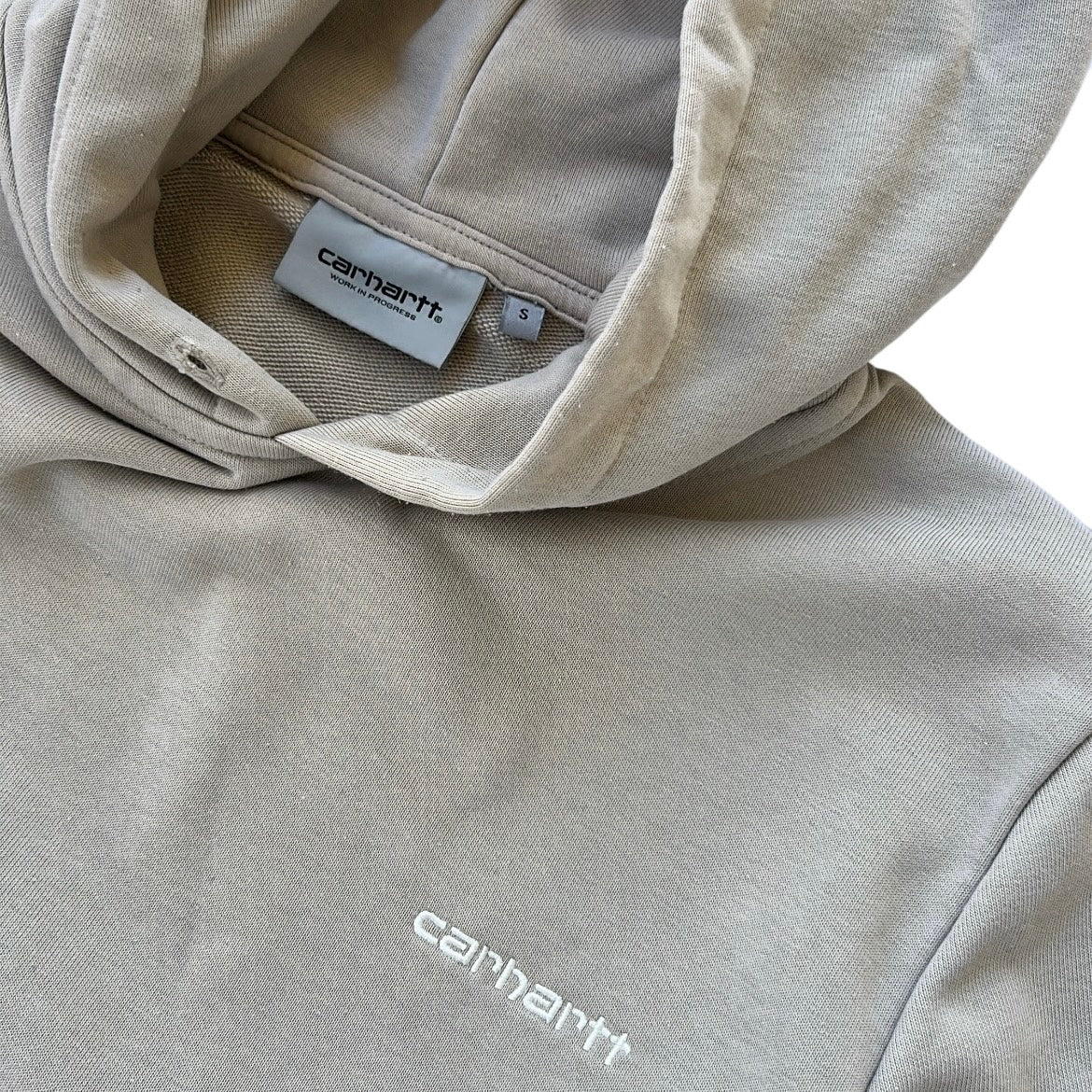 Carhartt “Work in progress “ Beige Hoodie
