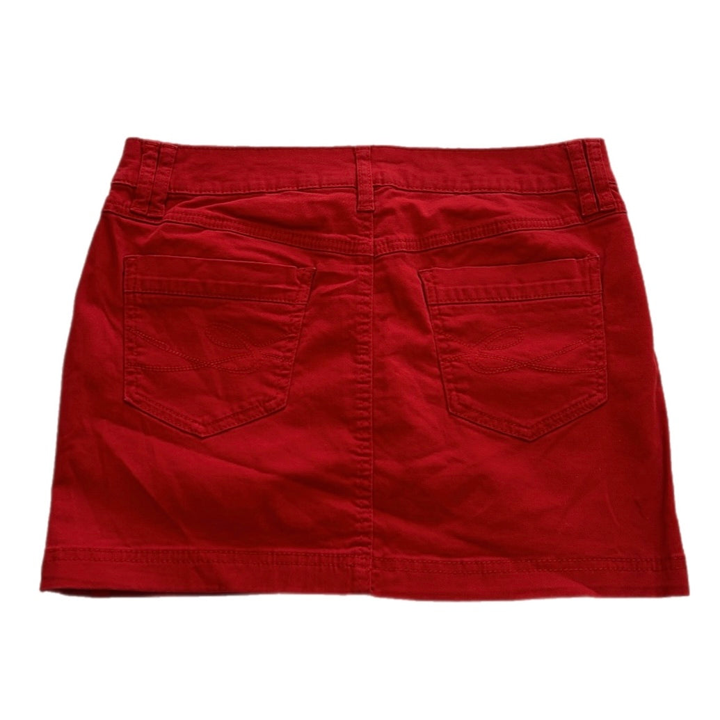 Y2k Berry Red Mini Skirt