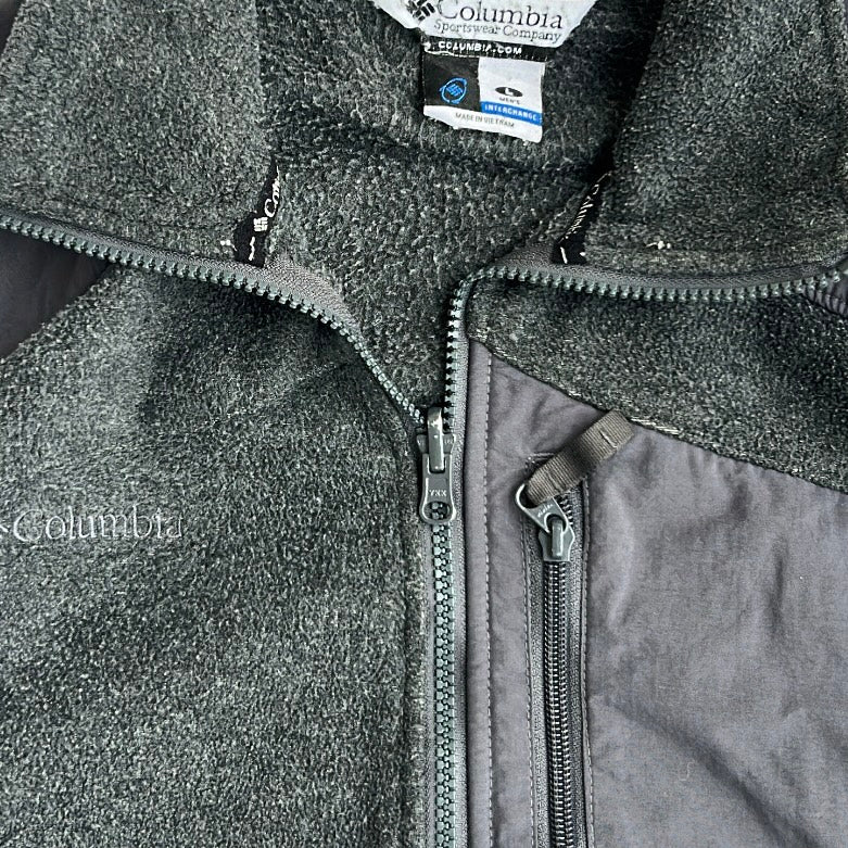 Columbia Dark Grey Denali Style Full Zip Fleece Adjustable Jacket