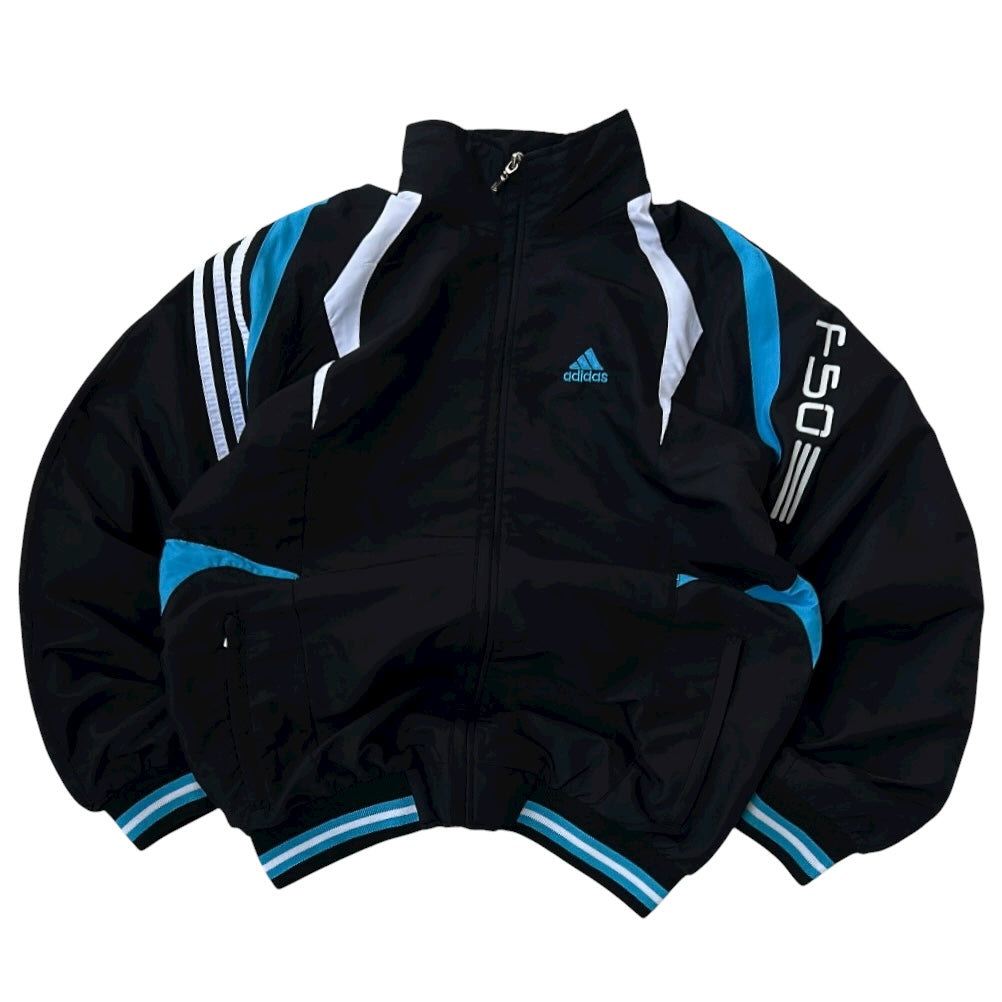 Adidas Blue x Black Embroidered Logo Light Jacket