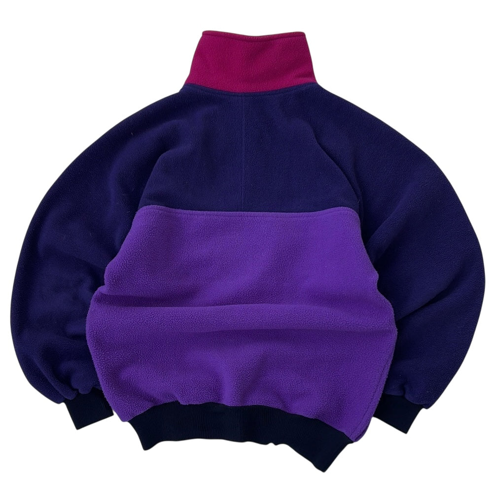 Vintage Multicoloured Sport Clothing Trekking 1/4 Zip Fleece