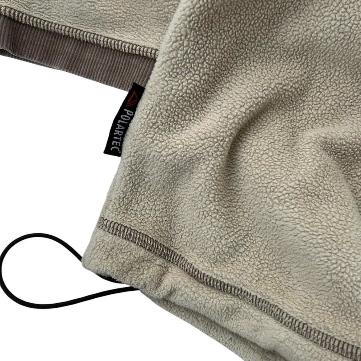 Invicta x Polartech Beige 1/4 Zip Fleece With Corduroy Neck Line