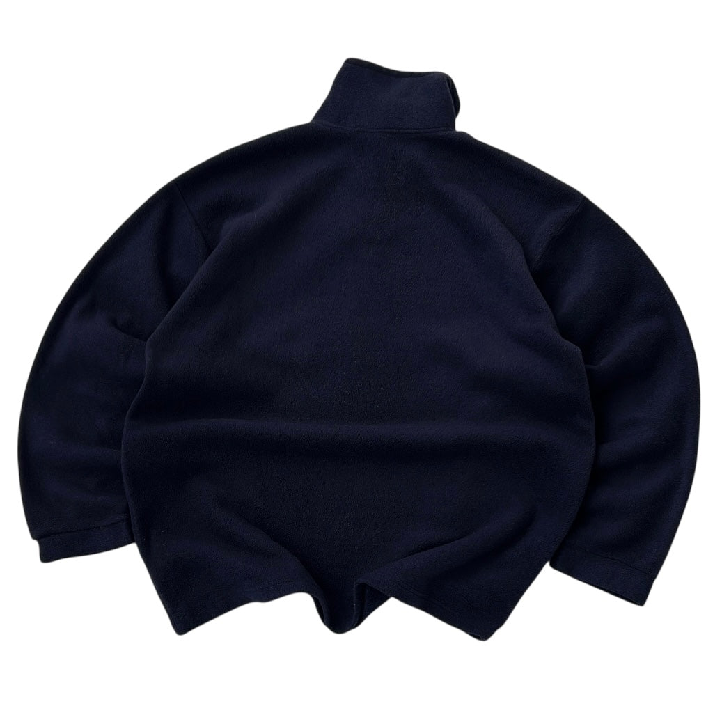 Fila Navy x Red Embroidered Logo & Neck line 1/4 Zip 100% Cotton Fleece