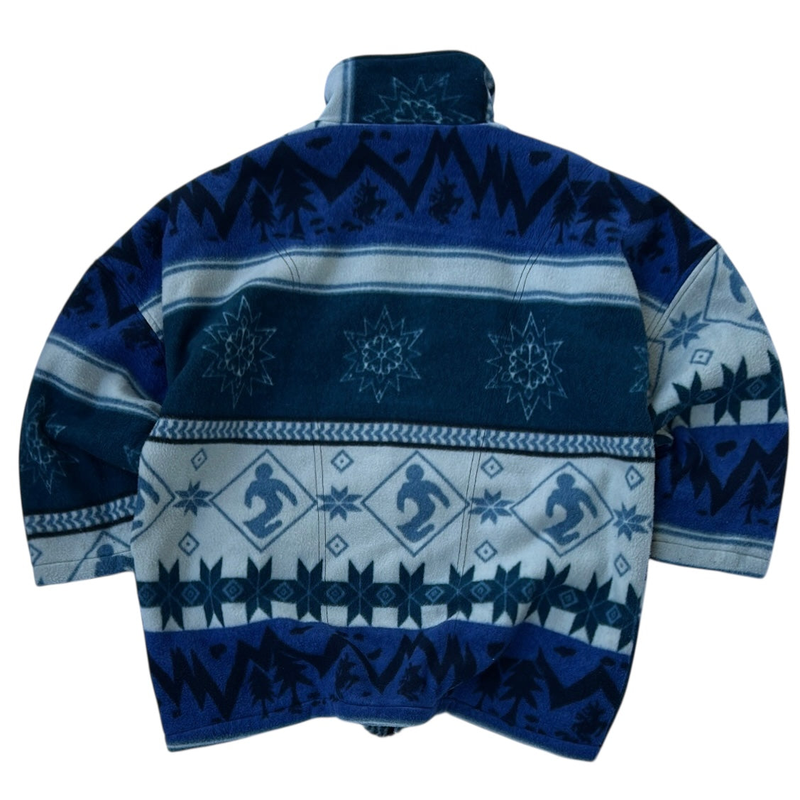 Broadway Sportswear Vintage Thick Patterned Fleece Jacket