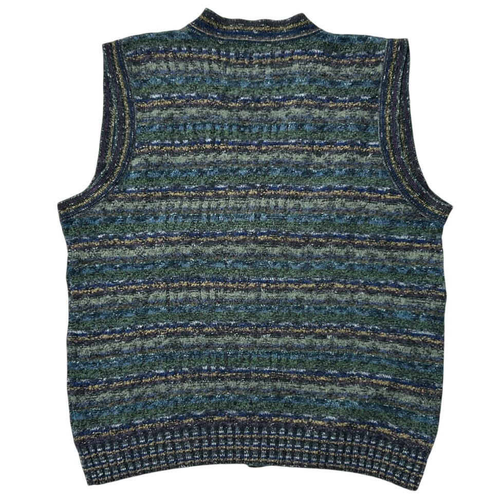 Made in Italy College By Marcazzani Knitted Button Up Vest Top