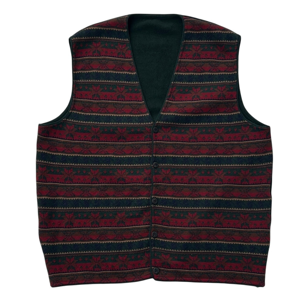 Christmas Snowflake Wool Button Up Vest Top
