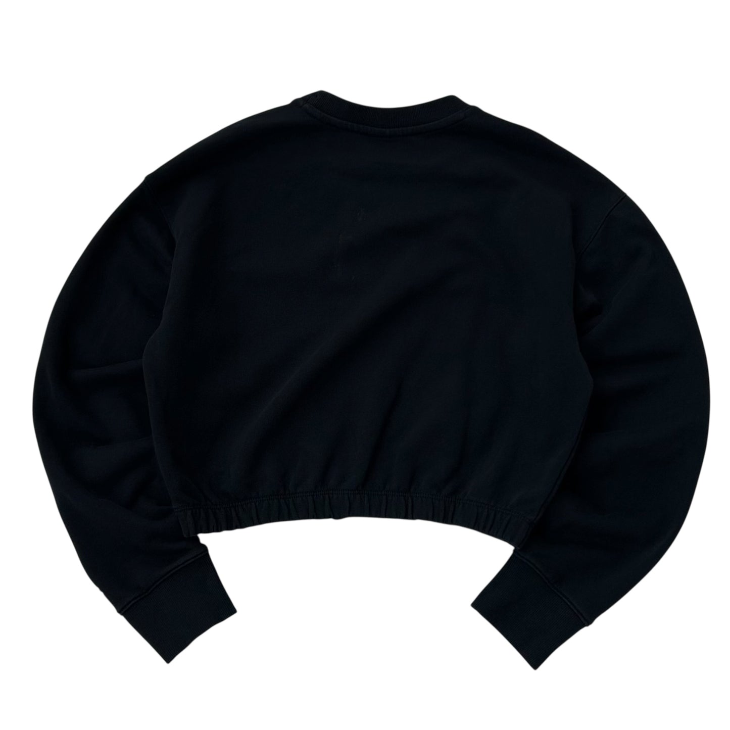 Cropped Champion Black Long Sleeve Sweatshirt